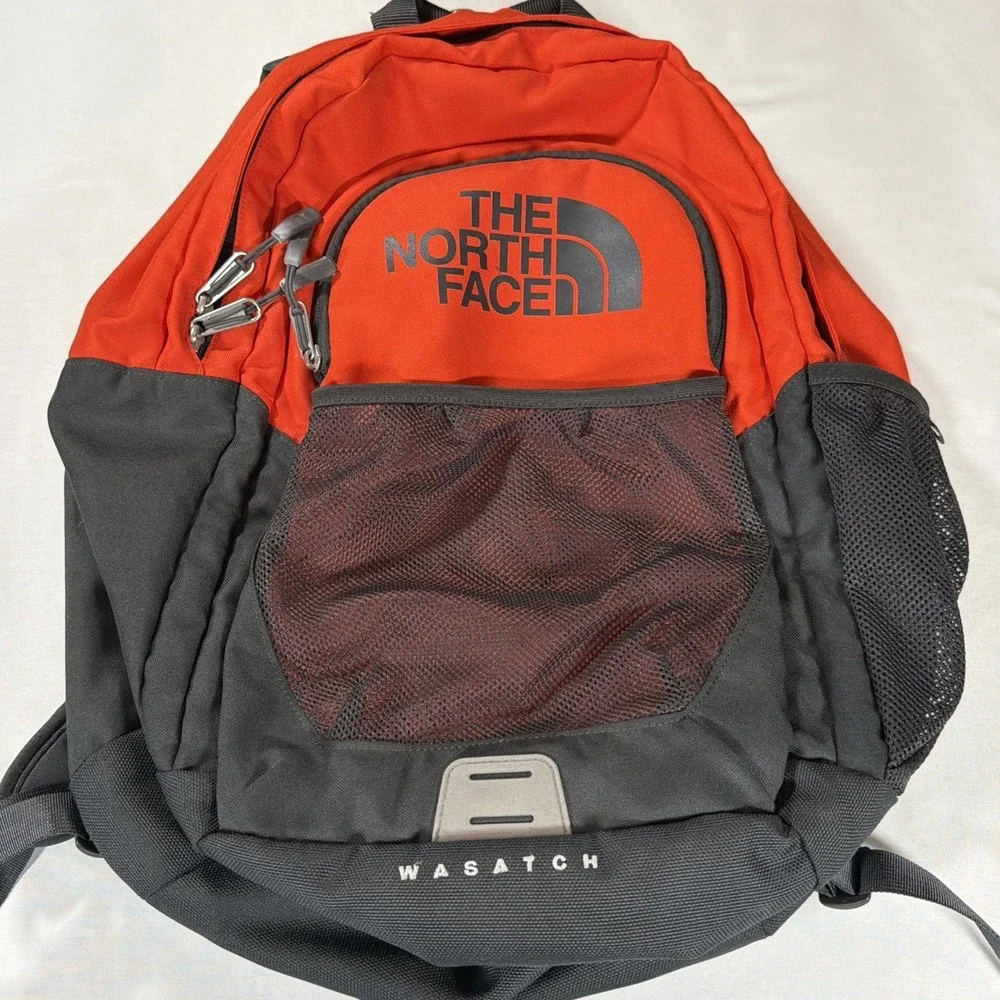 The North Face Wasatch Backpack Red Black Laptop Gorpcore Hiking Daypack Bag